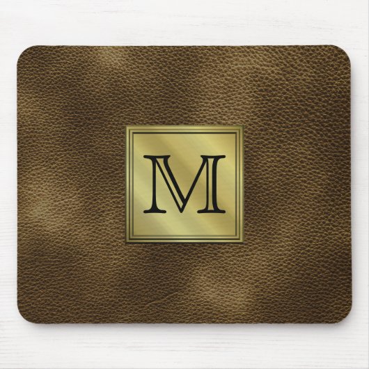 Kundenspezifisches Monogramm-Druckbild. Brown Mousepad (Vorne)