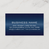 Kundenspezifisches Monogramm-dunkelblaues Visitenkarte (Rückseite)