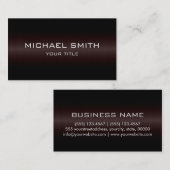 Kundenspezifisches Monogramm-dunkles Visitenkarte (Vorne/Hinten)