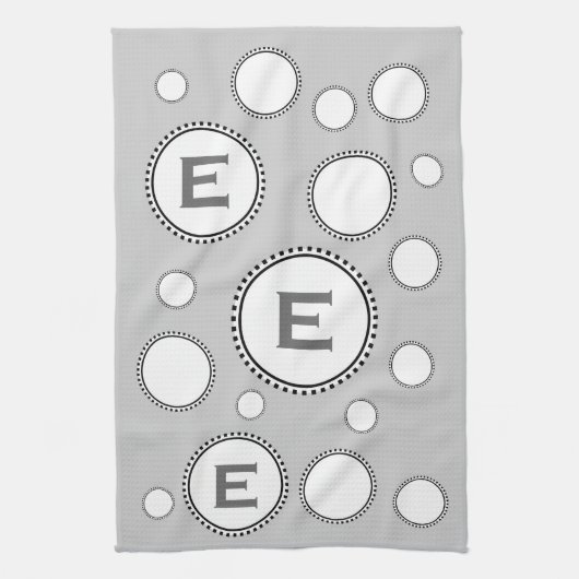 Kundenspezifisches Monogramm E oder irgendwelche Küchentuch (Vertikal)