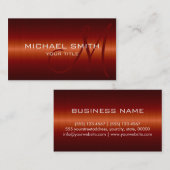 kundenspezifisches Monogramm Edelstahlmetall Visitenkarte (Vorne/Hinten)