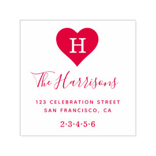 Kundenspezifisches Monogramm, Familienname u. Permastempel