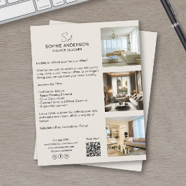 Kundenspezifisches Monogramm Foto QR Beruflich Bus Flyer