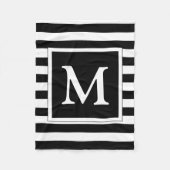 Kundenspezifisches Monogramm-gestreiftes Fleecedecke (Vorderseite)