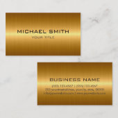 Kundenspezifisches Monogramm-GoldEdelstahl-Metall Visitenkarte (Vorne/Hinten)