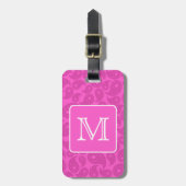 Kundenspezifisches Monogramm. Helles rosa Gepäckanhänger (Vorderseite vertikal)