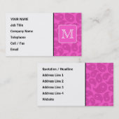 Kundenspezifisches Monogramm. Helles rosa Visitenkarte (Vorne/Hinten)