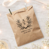 Kundenspezifisches Monogramm-Hochzeitslogo mit Kle Geschenktütchen (Ausgeschnitten)