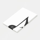 Kundenspezifisches Monogramm-musikalische Post-it Klebezettel (angewinkelt)