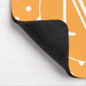 Kundenspezifisches Monogramm. Orange und weißer Mousepad (Ecke)