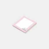 kundenspezifisches Monogramm personalisiert Post-it Klebezettel (angewinkelt)