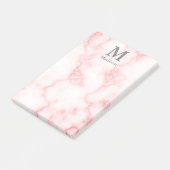 Kundenspezifisches Monogramm und Name auf Post-it Klebezettel (angewinkelt)