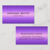 Kundenspezifisches Monogramm-violettes Visitenkarte (Vorne/Hinten)