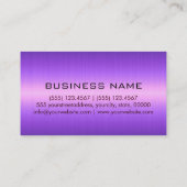 Kundenspezifisches Monogramm-violettes Visitenkarte (Rückseite)