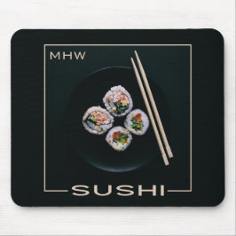 Kundenspezifisches mousepad Monogramm der Sushi