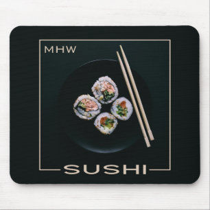 Kundenspezifisches mousepad Monogramm der Sushi