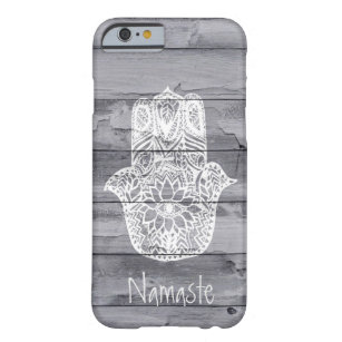 Kundenspezifisches namaste handdrawn Hamsa Hand Barely There iPhone 6 Hülle