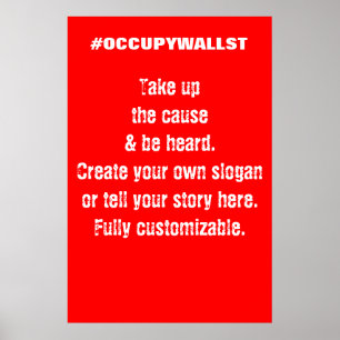 Kundenspezifisches Occupy Wall Poster