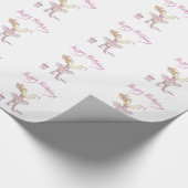Kundenspezifisches Packpapier-Ballettröckchen ROSA Geschenkpapier (Ecke)