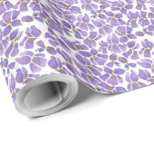 Kundenspezifisches Packpapier violettes Ditsy (Rolleneckpunkt)