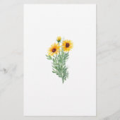 Kundenspezifisches Papier für Sonnenblumen (Rückseite)