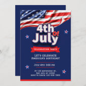 Kundenspezifisches Party 4. Juli Nachbarschaftsblo Einladung (Vorne/Hinten)