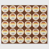 Kundenspezifisches Party für den Retro-Gebirgsüber Geschenkpapier (Flach)