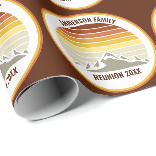 Kundenspezifisches Party für den Retro-Gebirgsüber Geschenkpapier (Rolleneckpunkt)