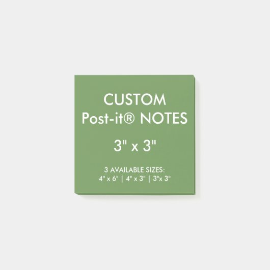 Kundenspezifisches personalisiertes 3" post-it klebezettel (Vorderseite)