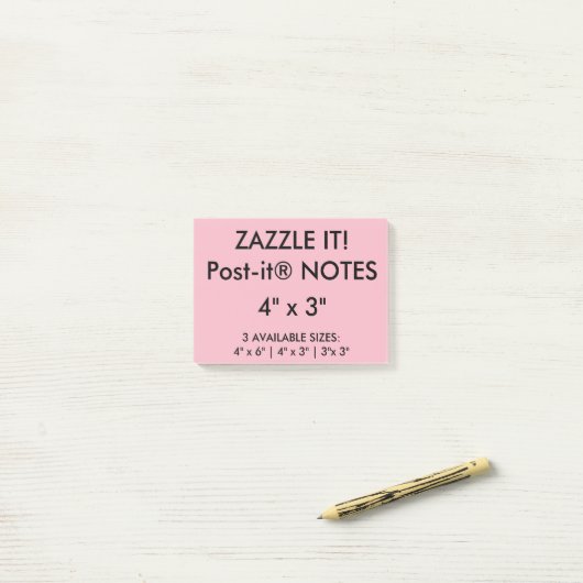Kundenspezifisches personalisiertes 4" x 3" post-it klebezettel (Auf Schreibtisch)