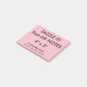 Kundenspezifisches personalisiertes 4" x 3" post-it klebezettel (angewinkelt)