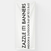 Kundenspezifisches personalisiertes 6' x2.5 banner (Vertikal)