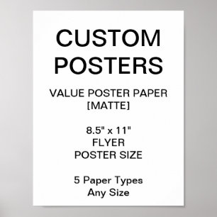 Kundenspezifisches personalisiertes 8,5"" poster