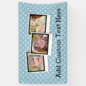 Kundenspezifisches personalisiertes blaues Foto Banner (Vertikal)