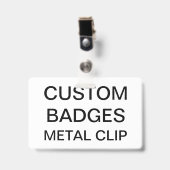 Kundenspezifisches personalisiertes EINZIEHBARES Ausweis (Front with Clip)