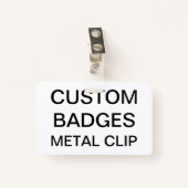 Kundenspezifisches personalisiertes EINZIEHBARES Ausweis (Vorderseite mit Klammer)