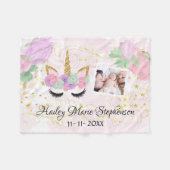 Kundenspezifisches personalisiertes fleecedecke (Vorderseite (Horizontal))