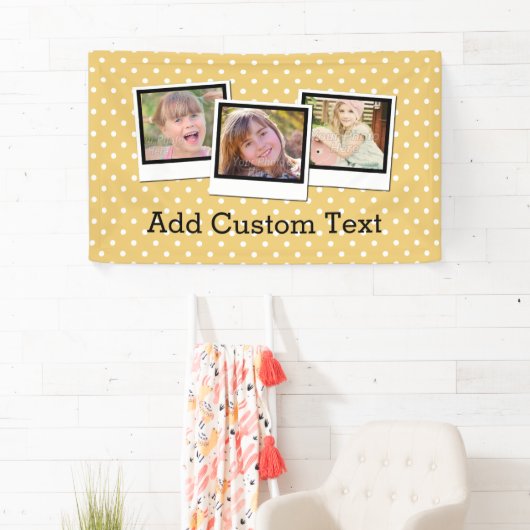 Kundenspezifisches personalisiertes gelbes Foto Banner (Insitu)