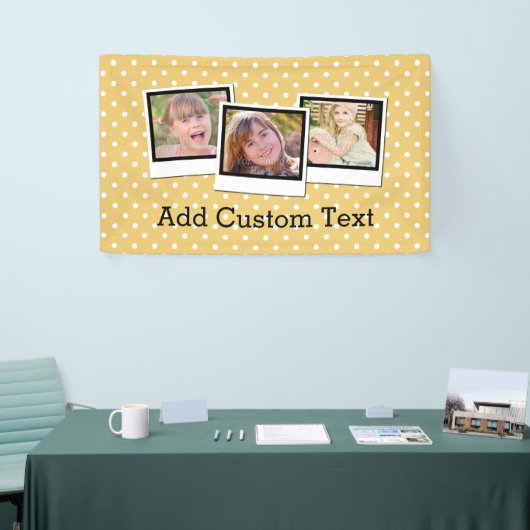 Kundenspezifisches personalisiertes gelbes Foto Banner (Messeveranstaltung)