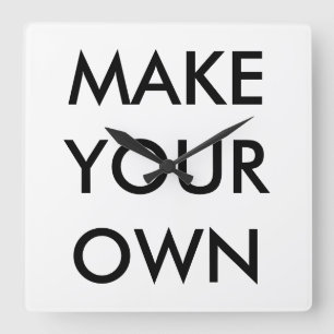 Kundenspezifisches personalisiertes großes 10,75" quadratische wanduhr