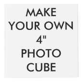 Kundenspezifisches personalisiertes großes 4" würfel (Vorderseite)