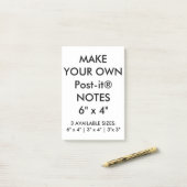 Kundenspezifisches personalisiertes großes 6" x 4" post-it klebezettel (Auf Schreibtisch)