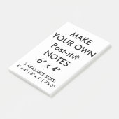 Kundenspezifisches personalisiertes großes 6" x 4" post-it klebezettel (angewinkelt)