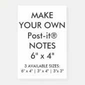 Kundenspezifisches personalisiertes großes 6" x 4" post-it klebezettel (Vorderseite)