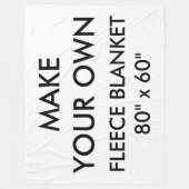 Kundenspezifisches personalisiertes großes 80" x fleecedecke (Vorderseite)