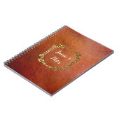 Kundenspezifisches personalisiertes Imitat-Leder Notizblock (Linke Seite)