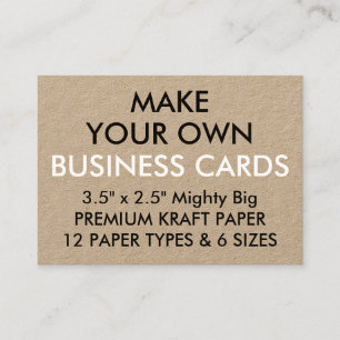 Kundenspezifisches personalisiertes KRAFTPAPIER Visitenkarte