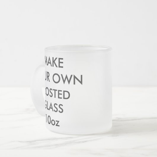 Kundenspezifisches personalisiertes mattiertes mattglastasse (Vorderseite Links)