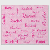 Kundenspezifisches personalisiertes rosa geschenkpapier (Flach)