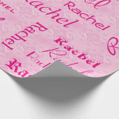 Kundenspezifisches personalisiertes rosa geschenkpapier (Ecke)